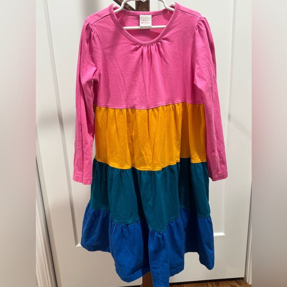 Hanna Andersson Pink, Yellow, and Blue Kids Dress